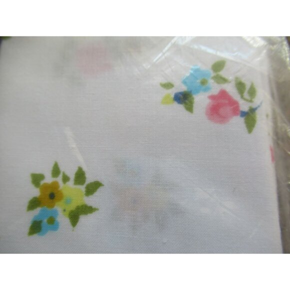 VTG Cannon Monticello No-Iron Percale Full Flat Sheet Petites Fleurs  81 x 96 - Picture 7 of 9